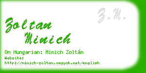 zoltan minich business card
