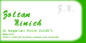 zoltan minich business card
